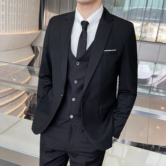 Men's Slim Fit Wedding Suit – 2 & 3 Piece Formal Set for Groom & Business