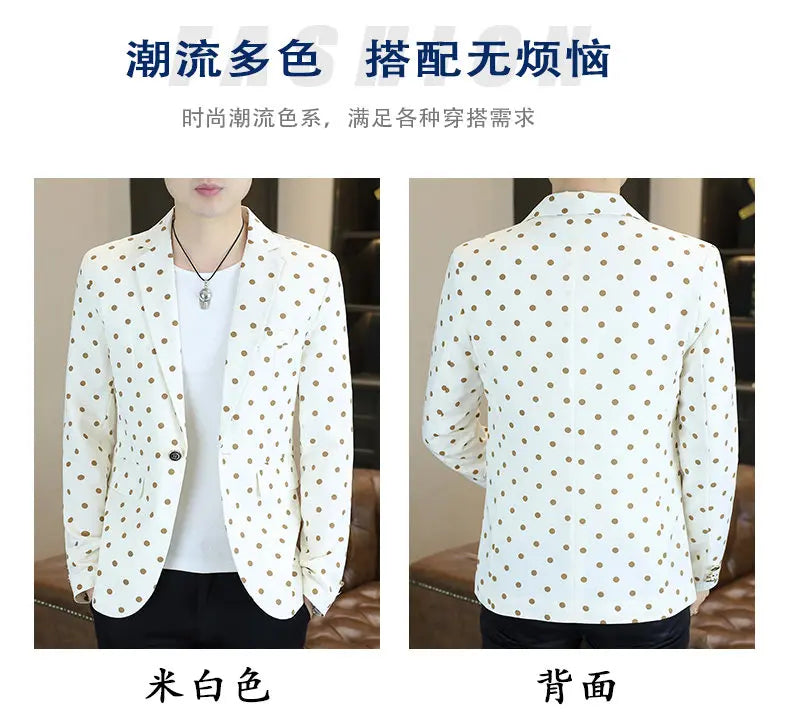 Blazer Men's Fashion Business Gentleman Groom Professional Gentleman Form-fitting Versatile Casual Formal Wear High-end Blazer