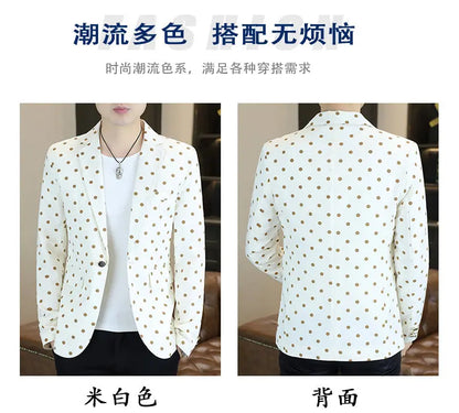 Blazer Men's Fashion Business Gentleman Groom Professional Gentleman Form-fitting Versatile Casual Formal Wear High-end Blazer