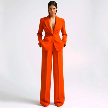 Mint Green 2-Piece Women's Pant Suits Elegant Wedding Occasion Clothing Slim Fit Formal Office Lady Blazer Set(Jacket+Pants)