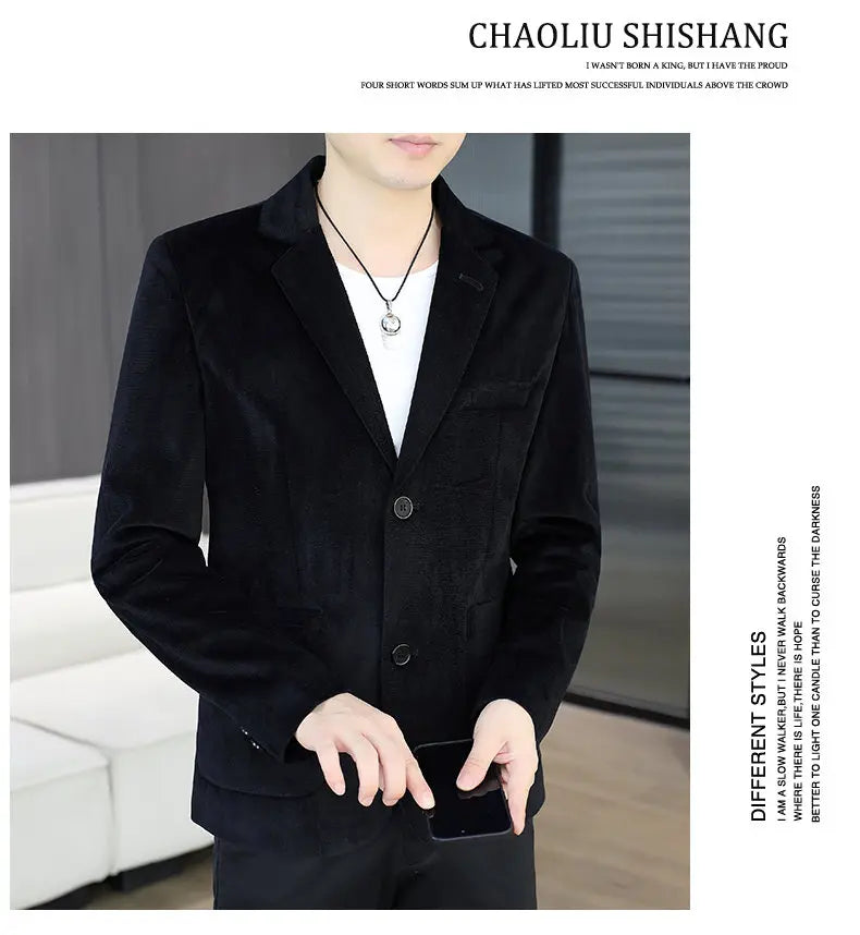 Blazer Men's Fashion Business Gentleman Groom Professional Gentleman Form-fitting Versatile Casual Formal Wear High-end Blazer