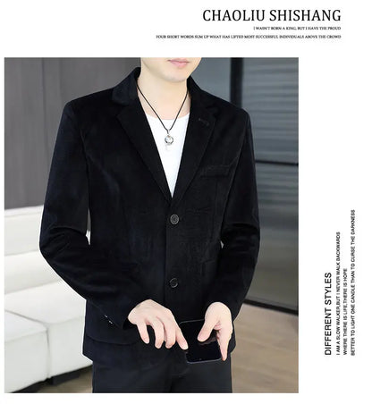Blazer Men's Fashion Business Gentleman Groom Professional Gentleman Form-fitting Versatile Casual Formal Wear High-end Blazer