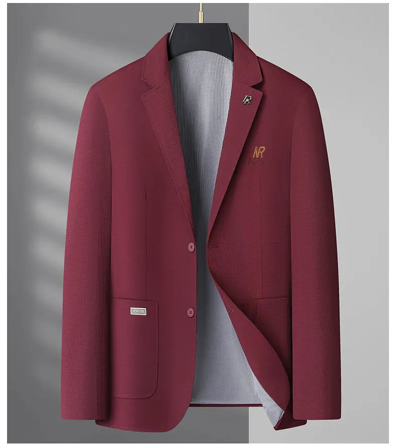 Blazer Men's Fashion Business Outdoor Travel Youth Campus Wedding Versatile Host Shaping Casual Korean Style Thin Style Blazer