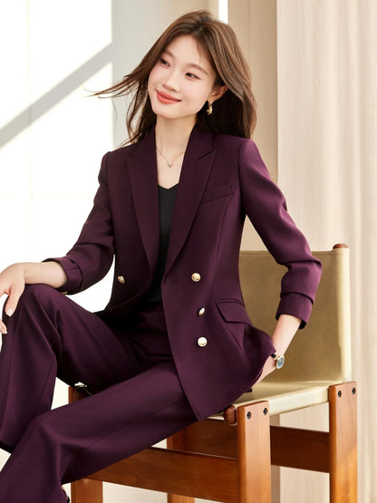 Fashionable professional women's wear. Two-piece pants + blazer, exquisite elegant, new style for spring summer 2026