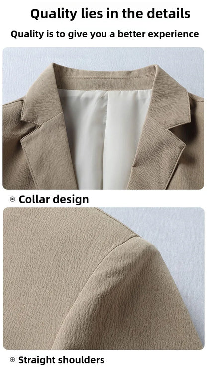 Blazer Men's Fashion Business Outdoor Travel Youth Campus Wedding Versatile Host Shaping Casual Korean Style Thin Style Blazer