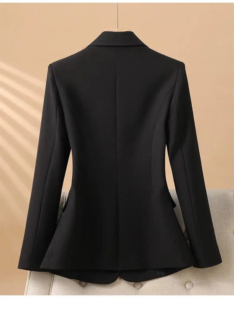2024 Fashion Women's Blazers Autumn New Coats Jackets Long Sleeve Single Button Casual Outerwears Female Clothing Coat
