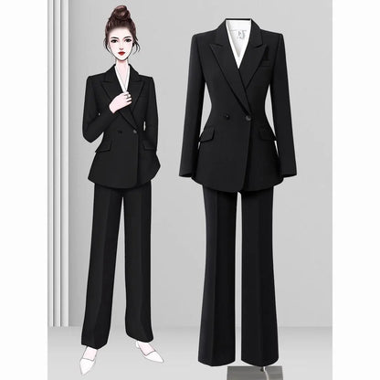 Matcha Green Women's 2 Pieces Pant Suits Lady Business Office Suits Slim Fit Peak Lapel Jacket Womens Tuxedo Casual Female Suits