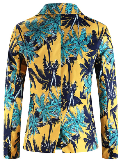 Man Suit Jacket Blazer Casaco Masculino Elegante 2025 High Quality Paisley Floral Printed Party Mens Suits Vestones Para Hombre