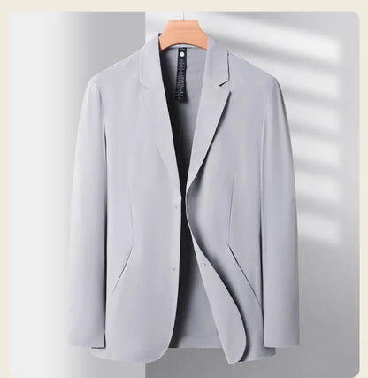 Men's Jacquard Blazer Smart Casual Sun-Protective Suit Coat Spring Summer