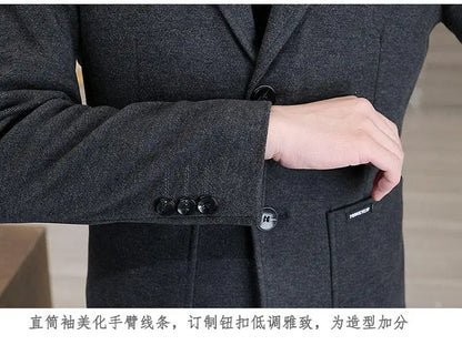 Blazer  New Stylish and Slimming Middle-aged Business Casual Solid-color Wedding Banquet Host Men Outdoor Performance Blazer