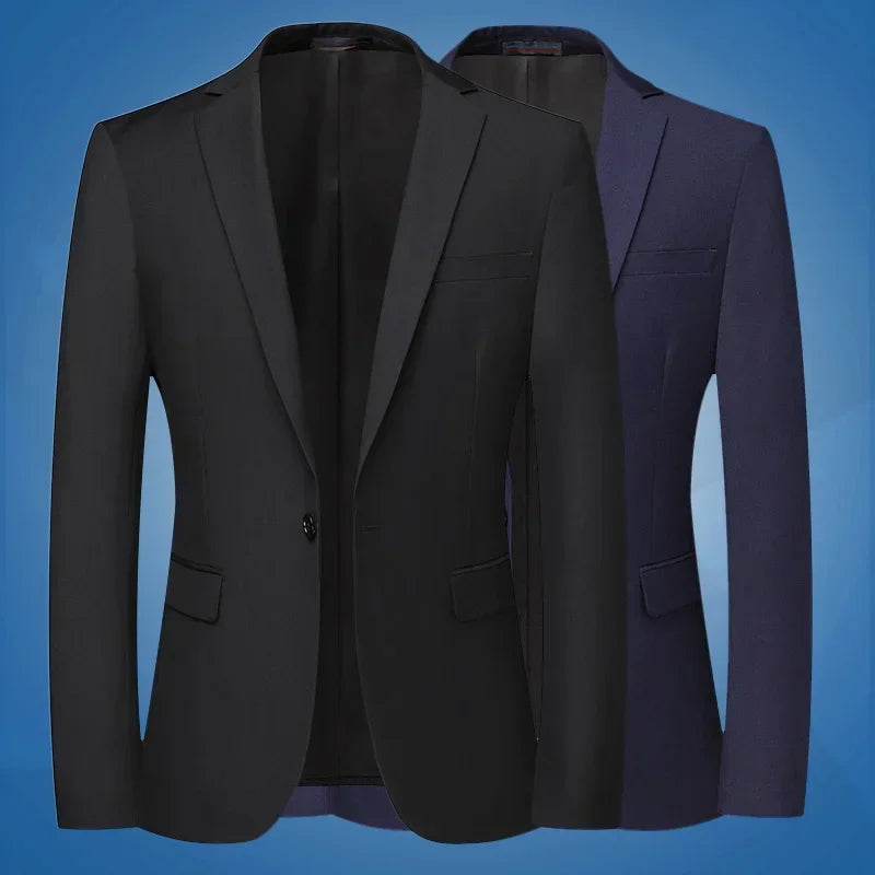 Blazer Fashionable Business Outdoor Gentleman, Trendy Solid Color Men, Formal Casual and Slimming Wedding Host Gentleman Blazer