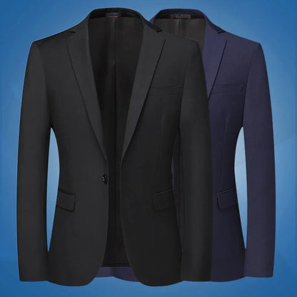 Blazer Fashionable Business Outdoor Gentleman, Trendy Solid Color Men, Formal Casual and Slimming Wedding Host Gentleman Blazer
