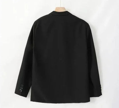 Men's Oversized Blazer Smart Casual Single Breasted Jacket for Business and Daily Wear
