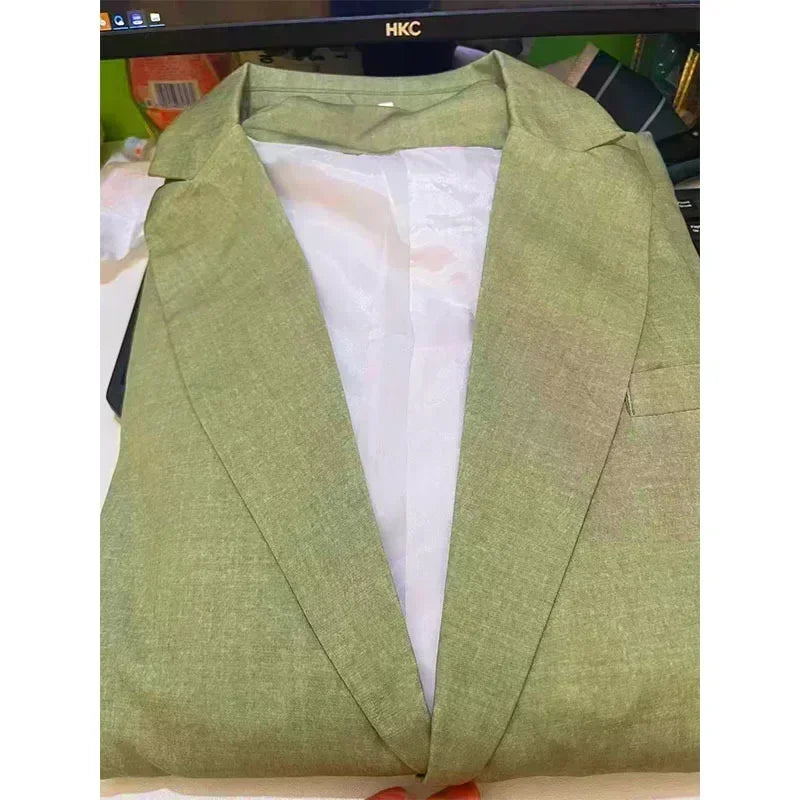 2027 New Spring And Autumn Mens Digital Printed 2 Piece Suit Set Plus Size Smart Casual Blazer Outfit For Business And Wedding