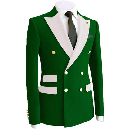 XS-6XL Wedding Men Suits Blazer Bridegroom Business Groom Wear Tuxedo Jacket Formal Party Peak Lapel Double Breasted One Coat