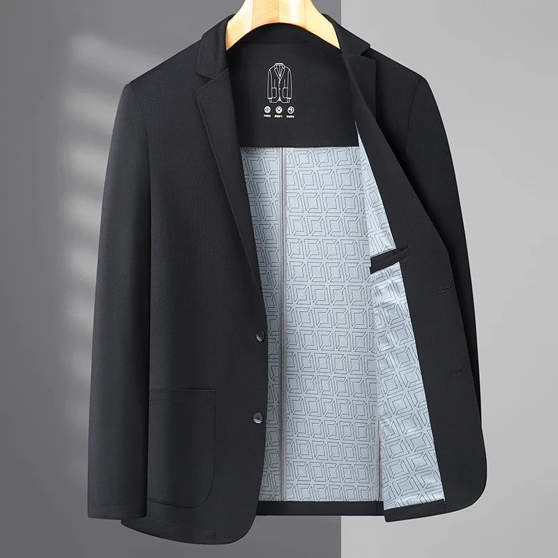 2026 High Quality Fashion Handsome Autumn New Business Fashion Business Suit Solid Color Single West Coat M-4XL