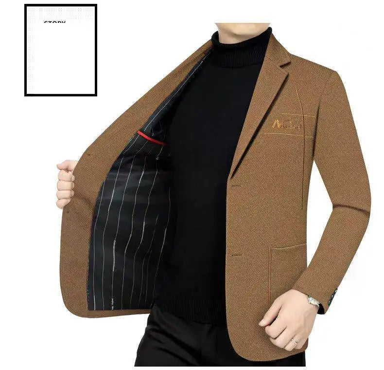 Blazer Men's Fashion Outdoor Travel Camping Youth Wedding Versatile Host School Uniform Slim Fit Casual Korean Version Blazer
