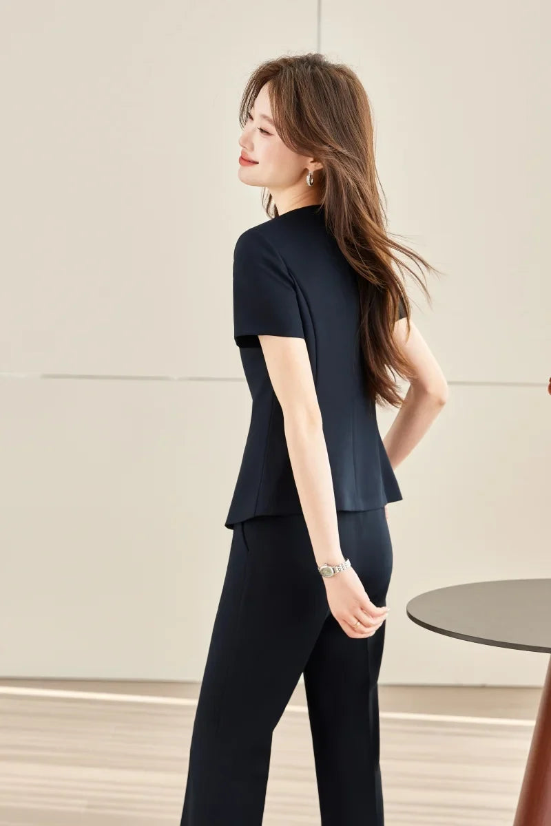 Fashionable professional women's clothing, two-piece jacket+pants, exquisite elegant, 2026 spring/summer new collection