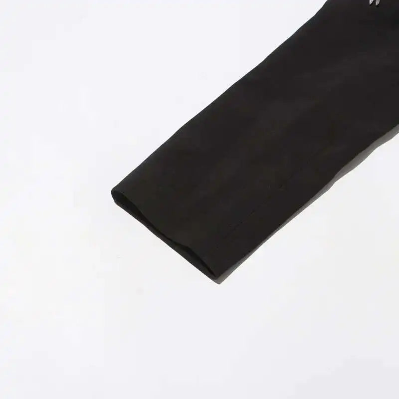 Sexy Stylish Coats 2025 Spring Autumn New Women Diamonds Nail Bead Heavy Waist Exposed High Sense Long Sleeve Blazer HK3760