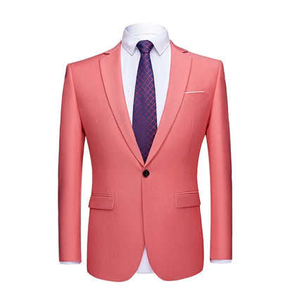 Men's Suit Jacket Slim Fit Single Breasted Multi-Color Formal Blazer