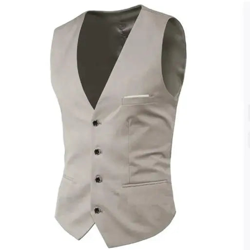 Men's Suit Vest Single Breasted Sleeveless Waistcoat for Weddings and Formal Events