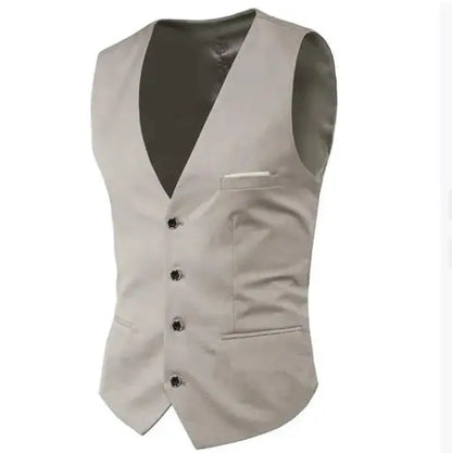 Men's Suit Vest Single Breasted Sleeveless Waistcoat for Weddings and Formal Events