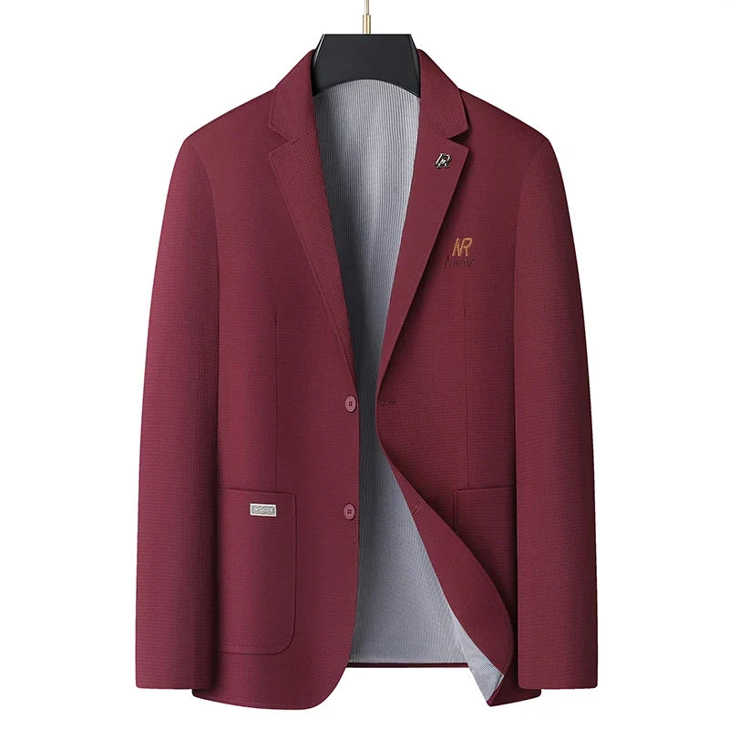Blazer Men's Fashion Business Outdoor Travel Youth Campus Wedding Versatile Host Shaping Casual Korean Style Thin Style Blazer