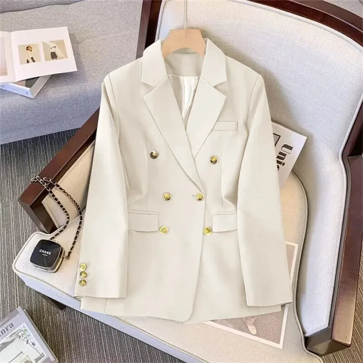 Slim Fit Women's Office Blazer High-End Casual Korean Fashion Spring Autumn New Loose Blazers Temperament Coats for Women