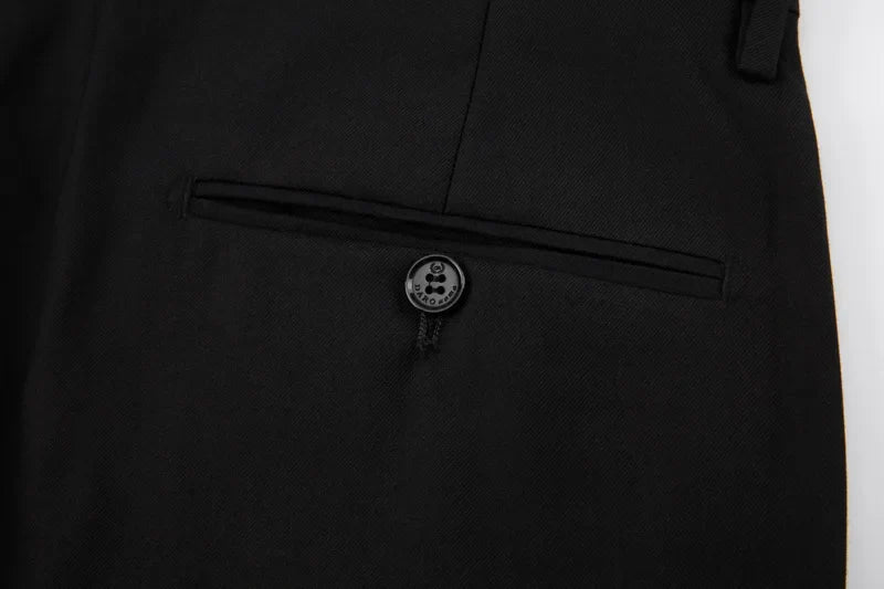 Rhinestone Lapel 3 Piece Suit Set (vest+Blazer+Trousers) Business Formal Casual Suits Wedding Groom Party Stage Men's Suit M-5XL