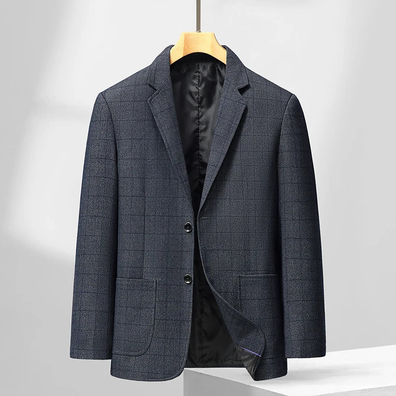 Men's Blazer Single Breasted Casual Suit Jacket for Spring Autumn