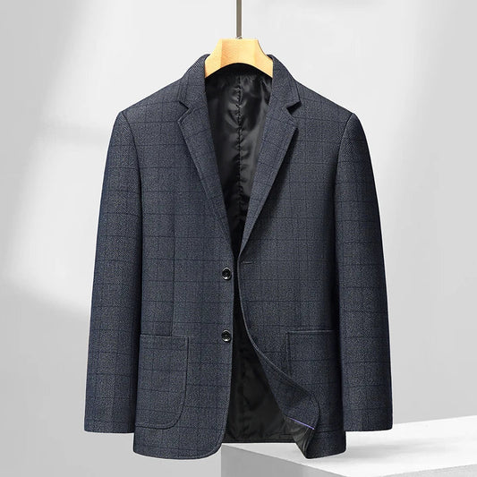 Men's Blazer Single Breasted Casual Suit Jacket for Spring Autumn