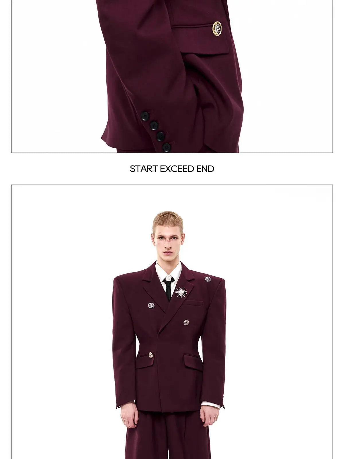 Luxury Temperament Niche Three-dimensional Patchwork Blazer Coat Men's 2025 Autumn Original Shoulder Pad Clothes JY4547