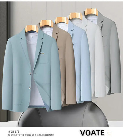 Blazer Men's Fashion Business Outdoor Travel Youth Campus Wedding Versatile Host Shaping Casual Korean Style Thin Style Blazer