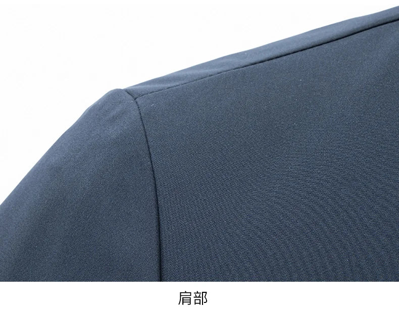 Men's 2025 Spring Fashion Handsome Trend Solid Color All-in-One Casual Business Jacket Loose Simple Lapel Top Coat