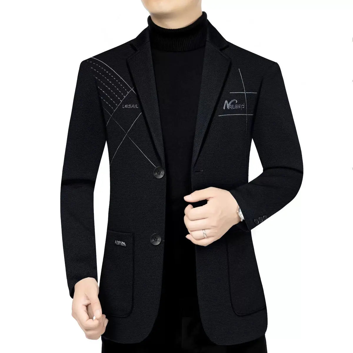 Blazer Men's Fashion Outdoor Travel Camping Youth Wedding Versatile Host School Uniform Slim Fit Casual Korean Version Blazer