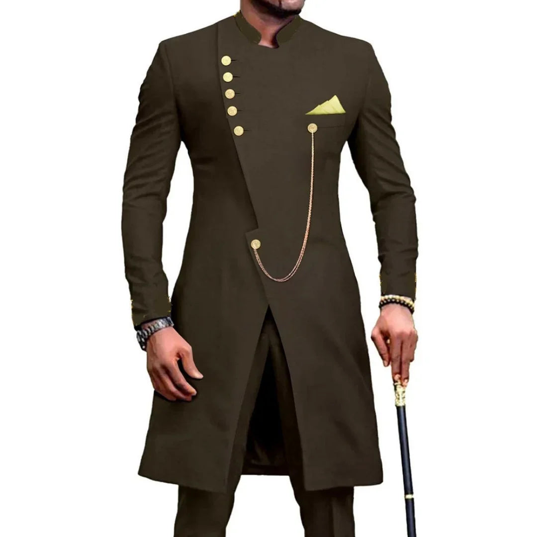 Blazers for Men 2023 2 Piece(Coat+Pants) White Stand Lapel Wedding Suit Groomsmen Slim Fit Spring Formal Business Costume Homme