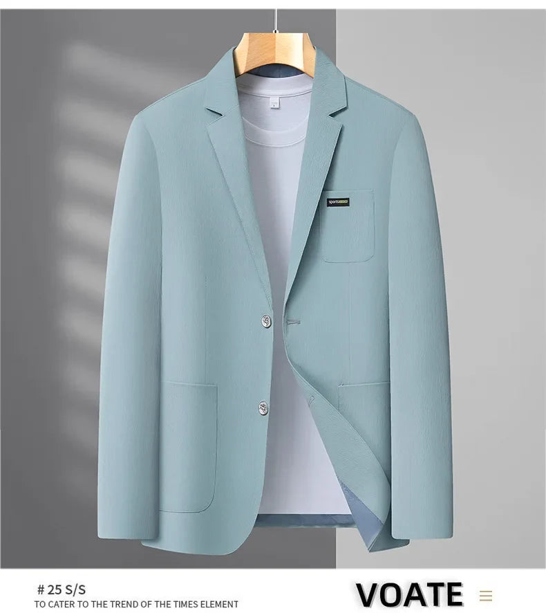 2026 Spring/Summer New High-End Suit Jacket Men's Lightweight Soft and Breathable Fashion Business Casual Jacket Top