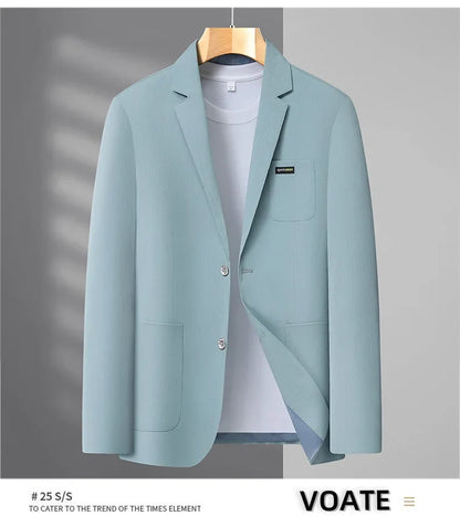 2026 Spring/Summer New High-End Suit Jacket Men's Lightweight Soft and Breathable Fashion Business Casual Jacket Top