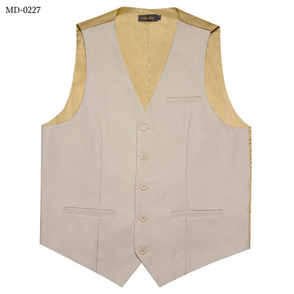 Men's Suit Vest – Solid Formal Waistcoat for Wedding, Party & Business Wear