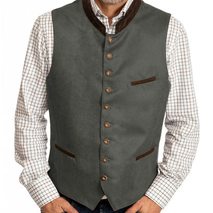 Men's Vest Single Breasted Formal Waistcoat for Wedding Banquet and Business