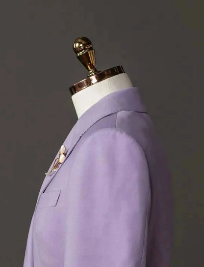 Elegant Purple 2 Pieces Suits Side Belt Women Blazer Plus Size Customized Wedding Guest Formal Evening Party Mother Outfit