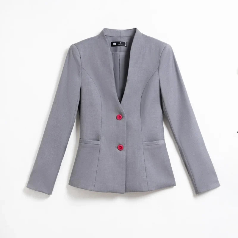 2024 fashionable professional womens clothing. Two-piece long-sleeved suit + pants. High quality slim fit womens business