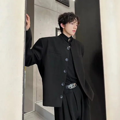 Trendy 2025 Short Coats Single Breasted Man Suits and Blazers Spring Clothes Elegant New in Original Handsome Jacket for Men