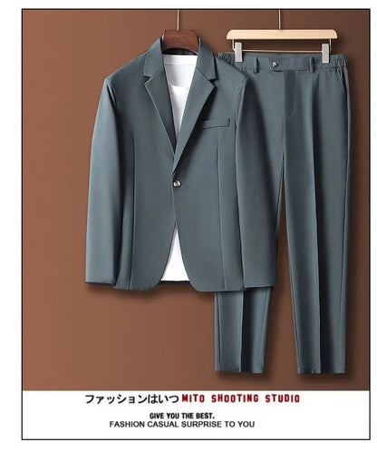 Men's Casual Suit Jacket Korean Style Loose Trendy Single-Breasted Shoulder Spring Autumn Cool Stylish