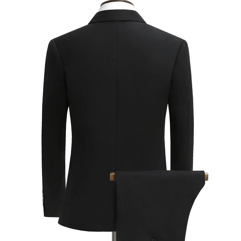 Men's Smart Casual 2-Piece Suit Set – Single Breasted Blazer and Trouser for Travel and Business