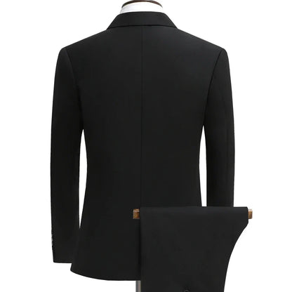 Men's Smart Casual 2-Piece Suit Set – Single Breasted Blazer and Trouser for Travel and Business