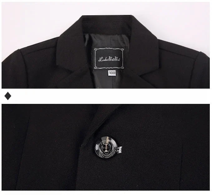 1-11Years Kids Formal Wedding Birthday Prom Outfit Suit With Jacket Pants Children's Piano Speech Performance Costume