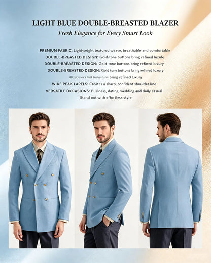 Burgundy Linen Blend Double Breasted Men's Blazer Peak Lapel Slim Fit Tailored Formal Men Suit Jacket For Wedding Groom Business