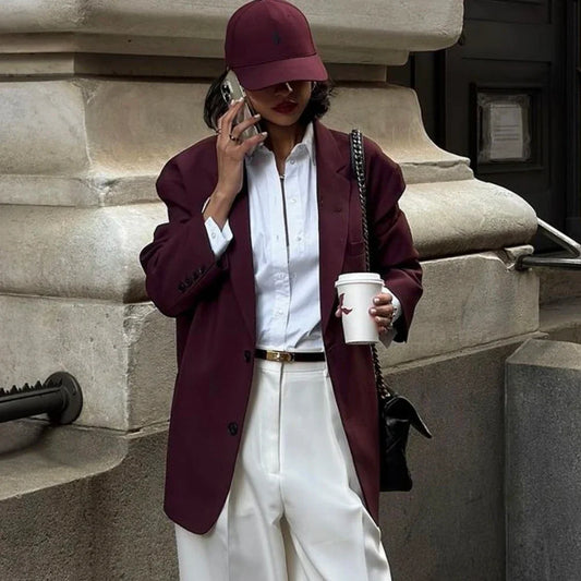 Elegant Women's Suit Smart Casual Two Piece(Blazer+Trousers) Set Professional Business Workwear Daily Outfit Suits for Ladies
