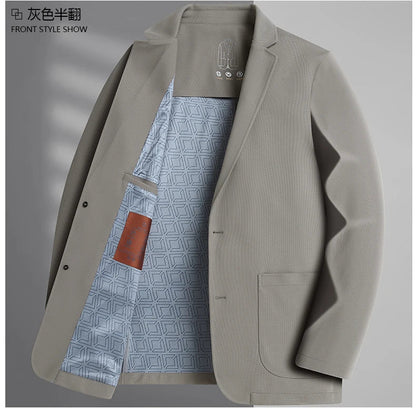 2026 High Quality Fashion Handsome Autumn New Business Fashion Business Suit Solid Color Single West Coat M-4XL